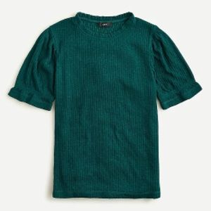 JCrew Puff-sleeve pointelle top